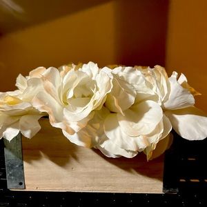 White Flower Decor Box